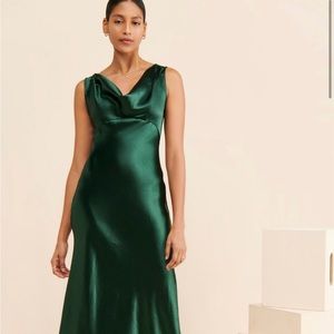 Emerald Green Cowl Gown XL